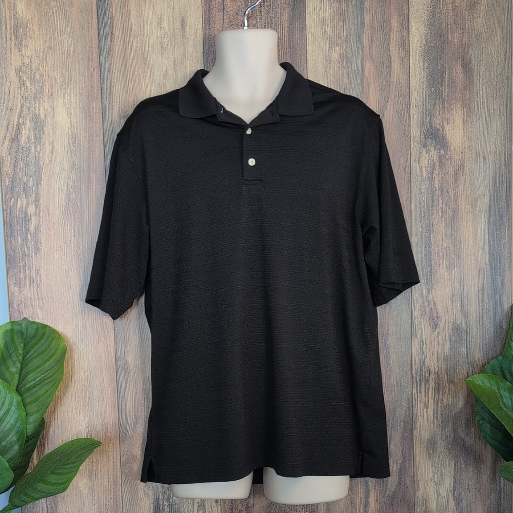 Walter Hagen Black Lightweight Polo Shirt L             P313